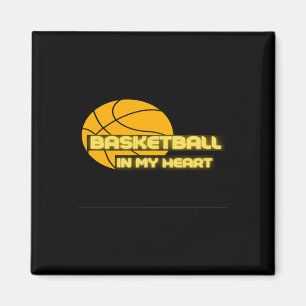 Imã Basquete No Meu Coração Engraçado S - Presente Par