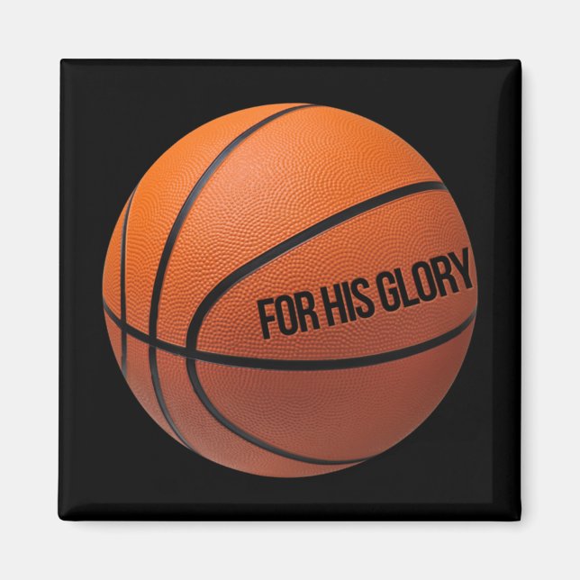 Imã Basquete Para Pessoas Desportivas Que Ama Deus E B (Frente)