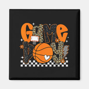 Imã Basquete Xadrez Dia de Jogo Camisetas Amante Homen