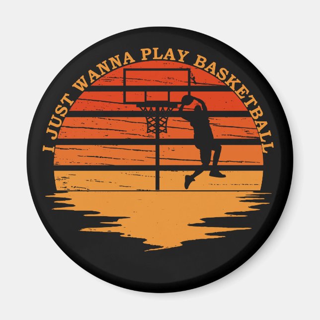 Imã basquetebol engraçado (Frente)