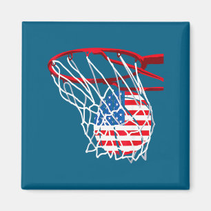 Imã Basquetebol Patriótico Americano 4 De Julho Bandei