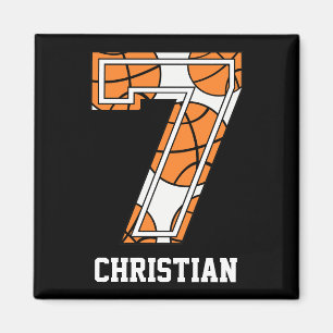 Imã Basquetebol personalizado número 7