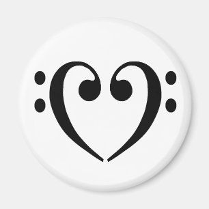 Imã Bass Clef Heart