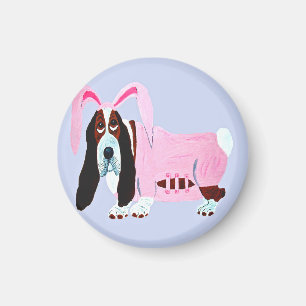 Imã Basset Hound de terno de coelho