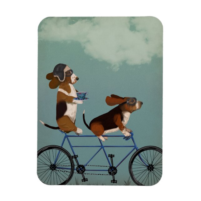 Ímã Basset Hound Tandem (Vertical)