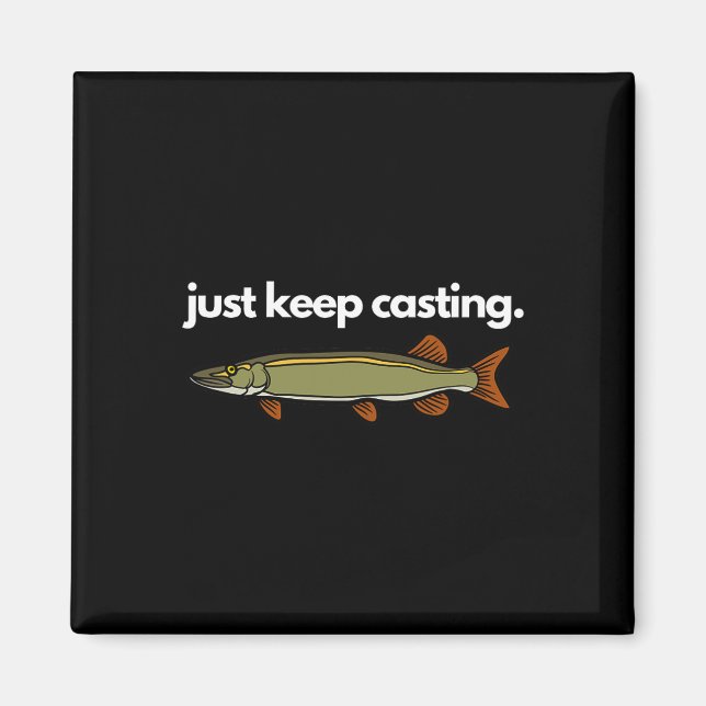Imã Basta Continuar Lançando Pesca de Musky (Frente)