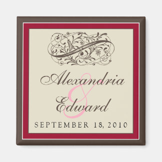Imã Bastante Elegante Casamento Favor Magnet: amora