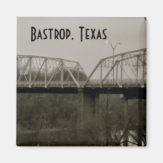 Imã Bastrop, Texas Old Iron Bridge Square Magnet