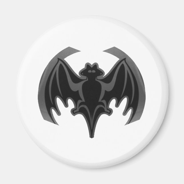 Imã Bat Black Inv The MUSEUM Zazzle Gifts (Frente)