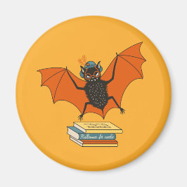 Imã Bat Granny Librarian Cute Book Lover