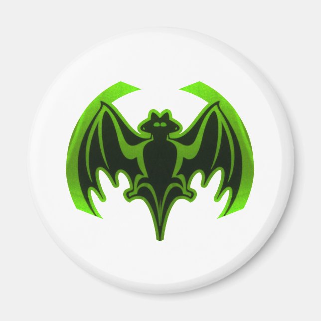 Imã Bat Green MUSEUM Zazzle Gifts (Frente)