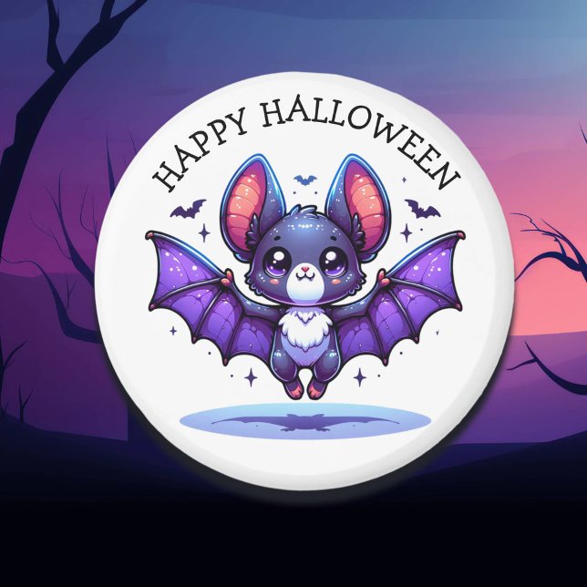 Imã Bat Halloween Cute Chibi (Criador carregado)