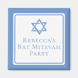 Imã Bat Mitzvah Party Light Blue Star de David