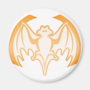 Imã Bat Orange Inv The MUSEUM Zazzle Gifts