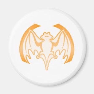 Imã Bat Orange Inv The MUSEUM Zazzle Gifts