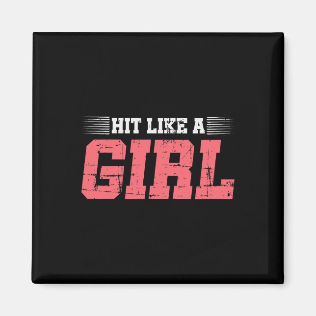 Imã Bata Como Uma Garota Presente de Boxe para Meninas (Frente)