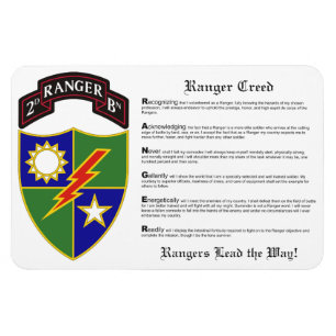 Ímã Batalhão de segundos - 75º Regimento Ranger Magnet