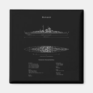 Imã Batalhas Ww2 do Modelo de Navio Bismarck Alemão da