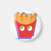 Batata Frita Simples Moderna Vermelha e Amarela co
