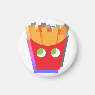 Imã Batata Frita Simples Moderna Vermelha e Amarela co