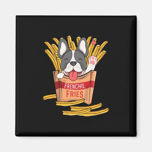 Imã Batatas Fritas - Bulldog Francês Comida Rápida Amo (Frente)