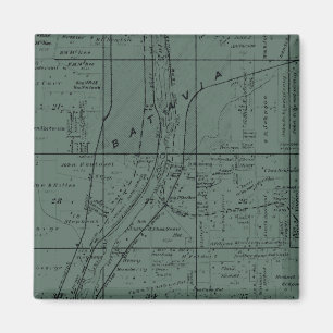 IMÃ BATAVIA ILLINOIS 1871 MAP FOX RIVER VALLEY
