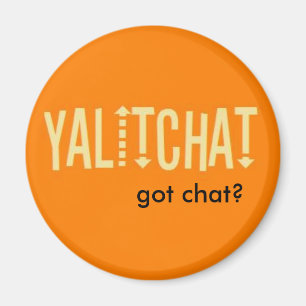 Imã Bate-papo obtido de YALITCHAT "? "Botão alaranjad