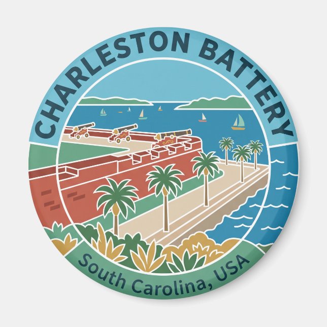 Imã Bateria de Charleston EUA (Frente)