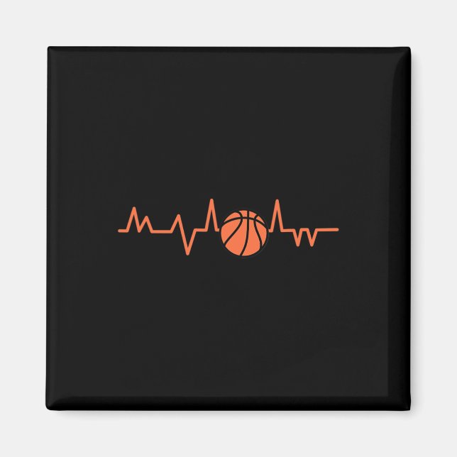 Imã Bateria de Coração de Basquete - 1 (Frente)
