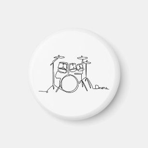 Imã Bateria Design de Música Bateria de Uma Linha 