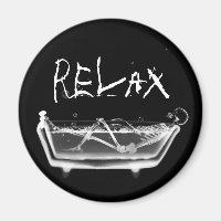 Bath Tub X-Ray Skeleton Preto e Branco