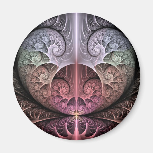 Imã Batida do Coração, Arte Fractal de Fantasia Surrea (Frente)