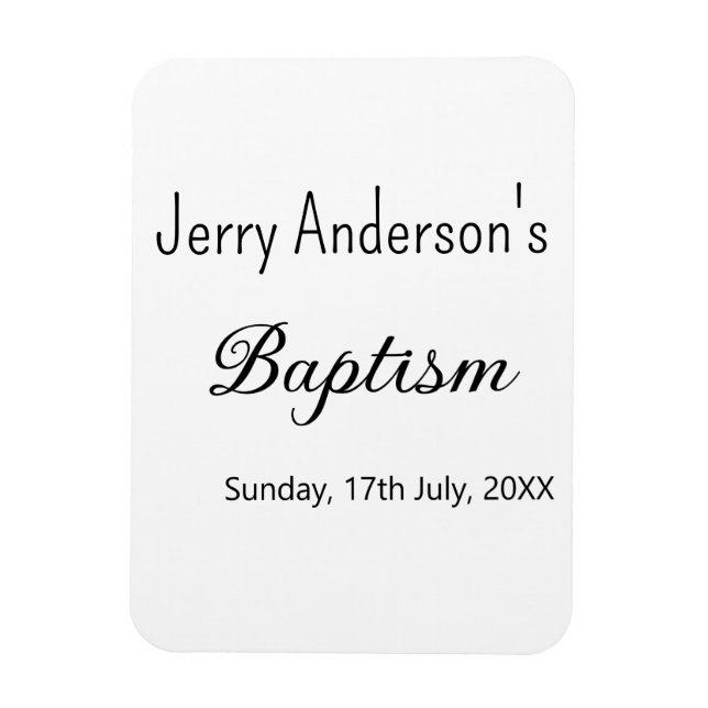 Ímã Batismo católico crianças modernas e simples QR mí (Vertical)