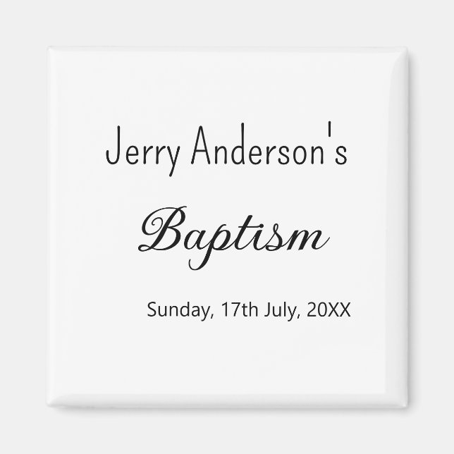 Imã Batismo católico crianças modernas e simples QR mí (Frente)