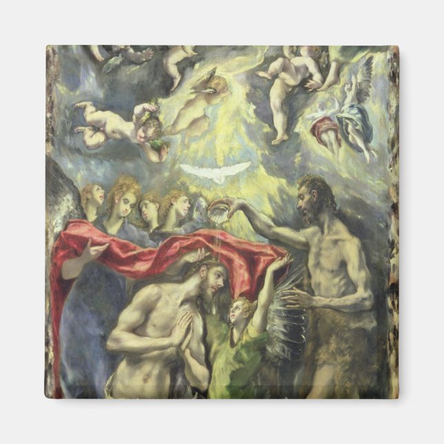 Imã Batismo do Cristo, c.1597 (óleo na canvas) (Frente)