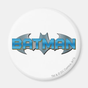 Imã Batman   Blue Name Logo