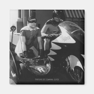 Imã Batman e Robin no Batcycle