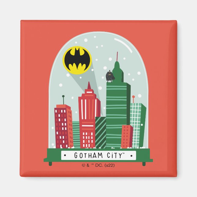 Imã Batman Gotham City™ Snow Globe Graphic (Frente)
