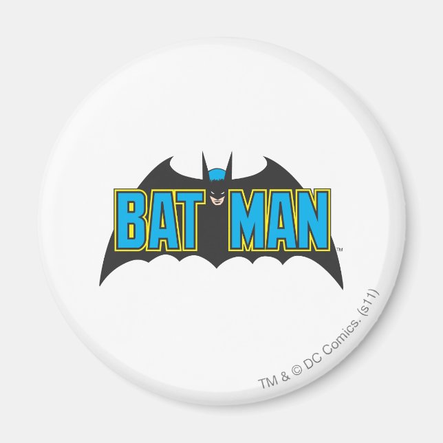 Imã Batman | Logotipo azul de vinheta (Frente)