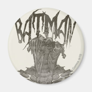 Imã Batman   Logotipo de bege do lápis de novo gráfi