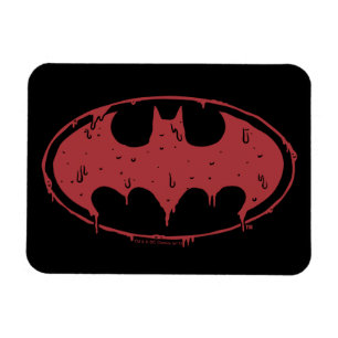 Ímã Batman Logotipo vermelho Oozing