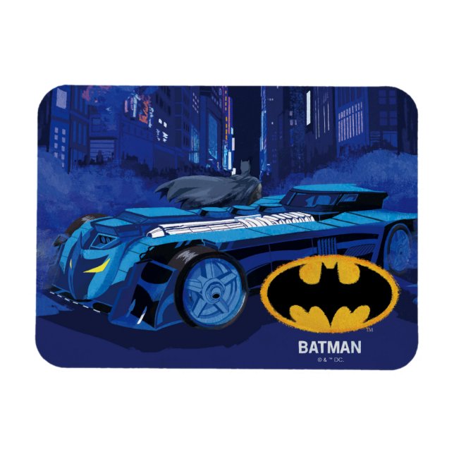 Ímã Batman Patrulha Noturna na Cidade de Gotham (Horizontal)