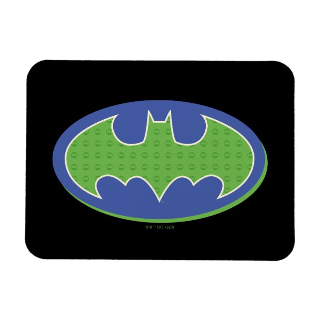 Ímã Batman | Símbolo roxo e verde (Horizontal)