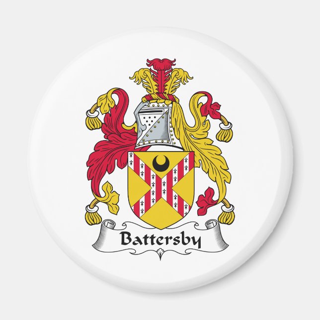 Imã Batterby Family Crest (Frente)