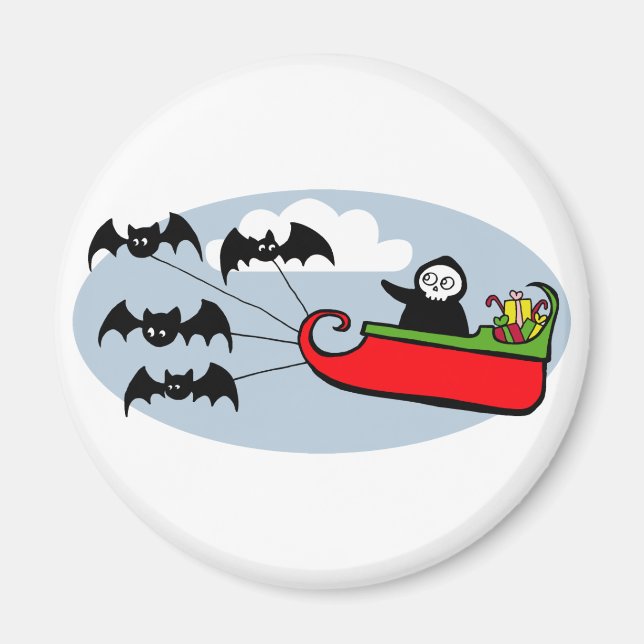 Imã Batty Christmas Sleigh (Frente)