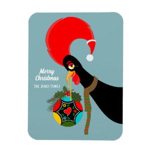 Ímã Bauble de Natal Sagrado do Galo Português