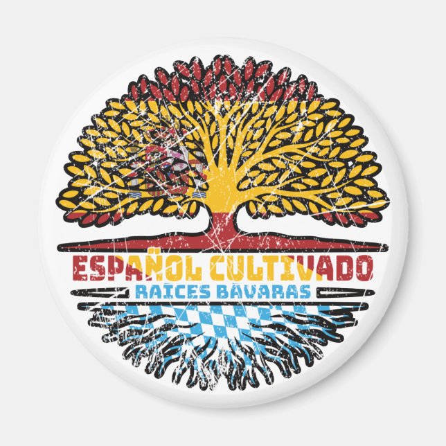 Imã Baviera Bávaro Espanha Espanhol Raízes da Árvore B (Frente)