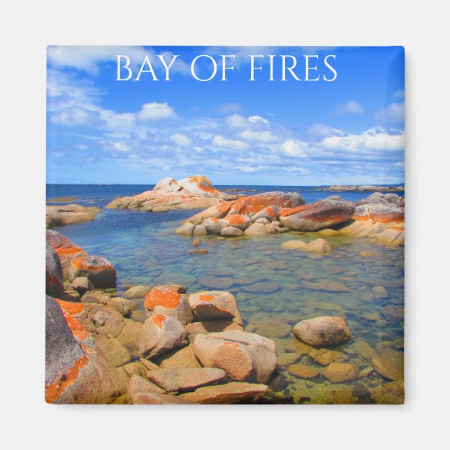 Imã Bay Fires, Tasmânia, Austrália Magnet (Frente)