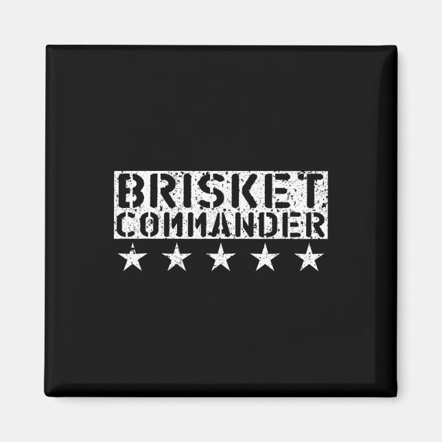 Imã [bbq Dude] Brisket Commander Bbq Shirt  (Frente)