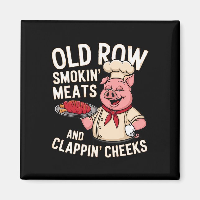 Imã Bbq Old Row Smoking Meats And Clappin Cheeks 1  (Frente)